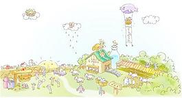 韓國漫畫卡通場景矢量圖12