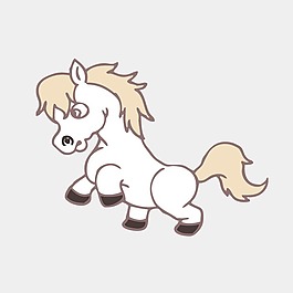 印花矢量圖 可愛卡通 卡通動物 馬 馬年 免費素材