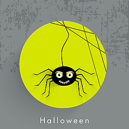 橫幅或背景為萬圣節(jié)晚上在綠色和灰色的背景spidernet