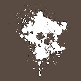 印花矢量圖 人物 骷髏 靈異 潑濺效果 免費(fèi)素材