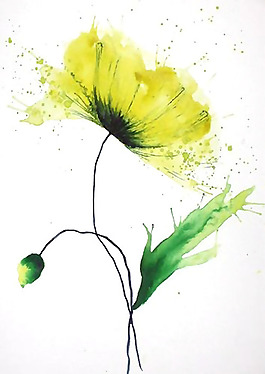位圖 植物圖案 寫意花卉 花朵 免費素材