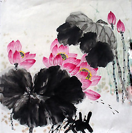 位圖 荷花 荷葉 文字 中文 免費(fèi)素材