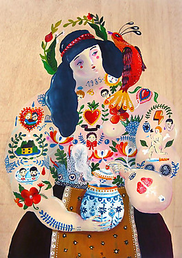 位圖 插畫 人物圖案 女人 動物 免費素材