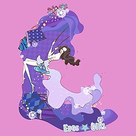 印花矢量圖 人物 女人 時尚女人 印燙結(jié)合 免費素材