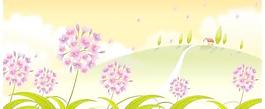 最新韓國春夏風景矢量圖05