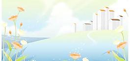 最新韓國春夏風(fēng)景矢量圖04