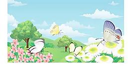 韓國春天風(fēng)景矢量圖23