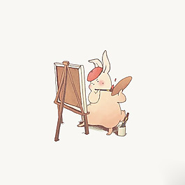 位圖 可愛卡通 卡通動物 兔子 生活元素 免費素材