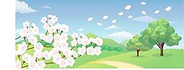 韓國春天風(fēng)景矢量圖18