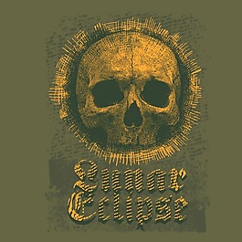 印花矢量圖 靈異圖案 骷髏 文字 英文 免費素材