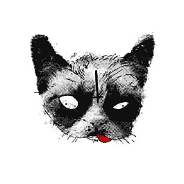 印花矢量圖 動物 貓 色彩 黑色 免費素材