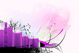 隨著城市垃圾矢量插畫