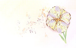 水彩花卉背景矢量插畫