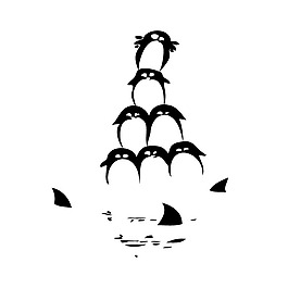 印花矢量圖 可愛卡通 卡通動(dòng)物 企鵝 色彩 免費(fèi)素材