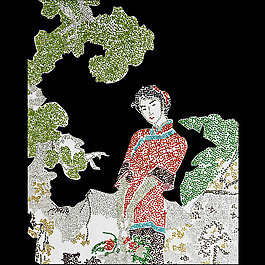 燙鉆 人物圖案 女人 免費(fèi)素材
