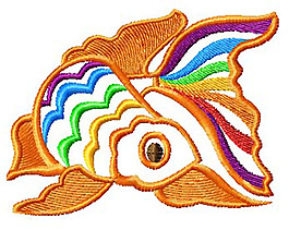 繡花 動(dòng)物 魚 免費(fèi)素材