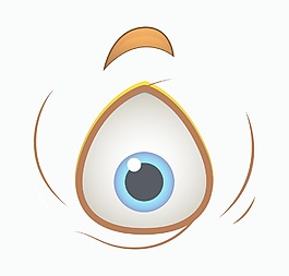 震惊的外星人的眼睛