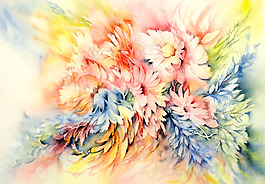 位圖 植物圖案 寫意花卉 花朵 免費(fèi)素材