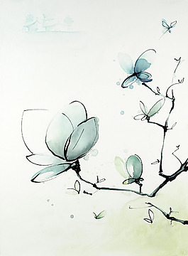 位圖 寫意花卉 藝術(shù)效果 手繪 水彩 免費素材
