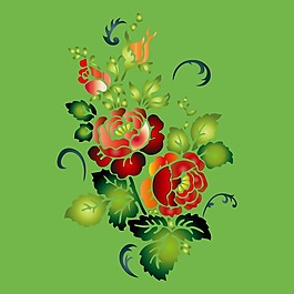 印花矢量圖 植物 花朵 色彩 綠色 免費(fèi)素材