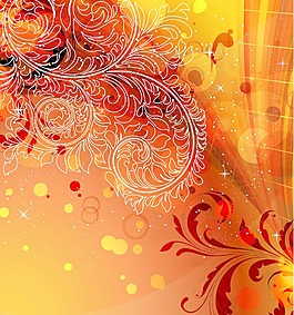 摘要花卉背景矢量