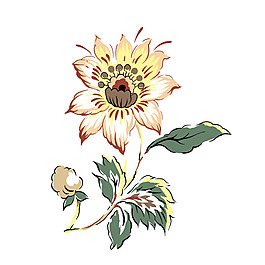 位圖 PSD 寫意花卉 高清 免費(fèi)素材