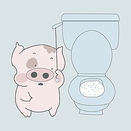 印花矢量圖 可愛卡通 卡通動物 麥兜 生活元素 免費(fèi)素材