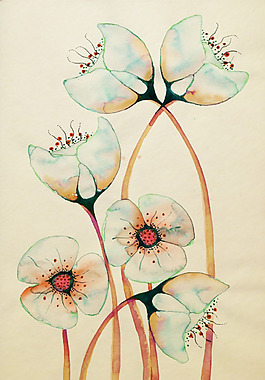 位图 植物图案 写意花卉 花朵 免费素材