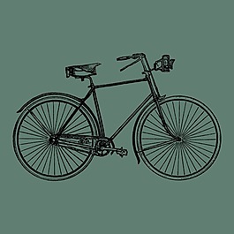 印花矢量圖 T恤圖案 交通工具 自行車 色彩 免費素材