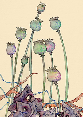 位圖 植物圖案 寫意花卉 花朵 免費(fèi)素材