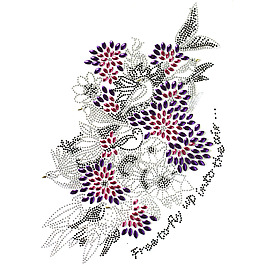 燙鉆 動物 鳥 植物 花朵 免費素材