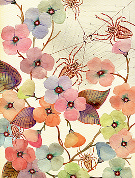 位图 植物图案 写意花卉 花朵 免费素材