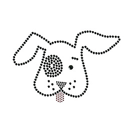 燙鉆 動物頭 狗 免費(fèi)素材