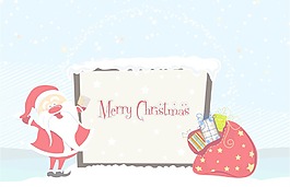 矢量圣誕廣告牌