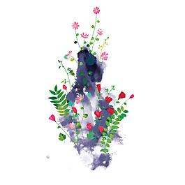 位圖 植物圖案 寫意花卉 花朵 免費素材