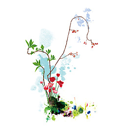 位圖 植物圖案 寫意花卉 花朵 免費(fèi)素材