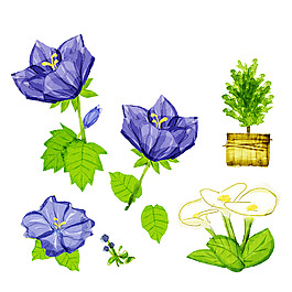 位圖 PSD 寫意花卉 高清 免費素材