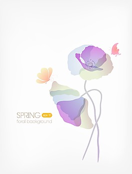 花卉背景矢量插圖