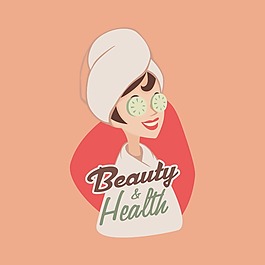 印花矢量圖 人物 女孩 生活元素 黃瓜 免費素材