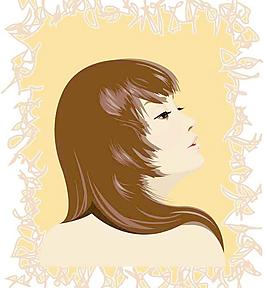 漂亮秀發(fā)美女韓國AI矢量圖241