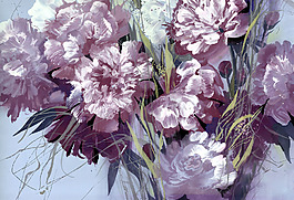 位圖 寫意花卉 植物 花朵 免費素材