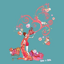 印花矢量圖 生活元素 印燙結(jié)合 鉆石 人物 免費(fèi)素材