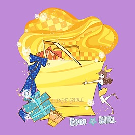 印花矢量圖 生活元素 印燙結(jié)合 鉆石 人物 免費(fèi)素材