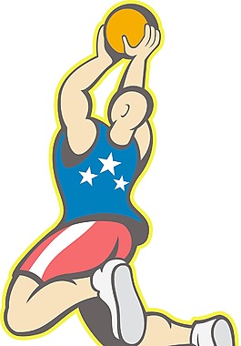 籃球運動員投籃彈跳球