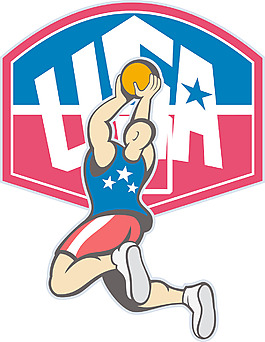 籃球運動員投籃彈跳球