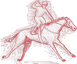 马和骑师的赛马