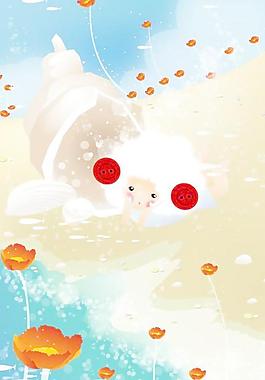 韓國(guó)鈕扣少女矢量插畫(huà)04