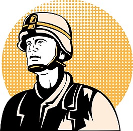 美国士兵看了