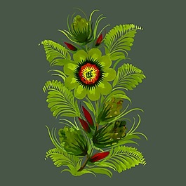 印花矢量圖 植物 花朵 色彩 黑色 免費(fèi)素材