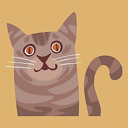 印花矢量圖 T恤圖案 動物 貓 色彩 免費素材